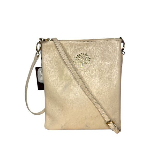 Mulberry Crossbody Bag Ivory Pebbled Leather Designer Purse NEW *See Description - Picture 1 of 8